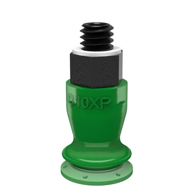 0205168派亚博吸盘真空吸盘B10XP邵氏硬度60°, M5外螺纹适用于非平坦和多孔表面的工件,如硬纸板。这种DURAFLEX®吸盘采用专门研制的无痕材料制成,将橡胶的弹性和聚氨酯的耐磨性完美地结合在一起-亚博真空发生器piab吸盘