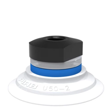 9909726派亚博吸盘Suction cup U50-2 Silicone FCM,1/8寸 NPSF female,with mesh filter适用于搬运带平整或浅凹表面的工件-派亚博吸盘派亚博真空发生器piab吸盘
