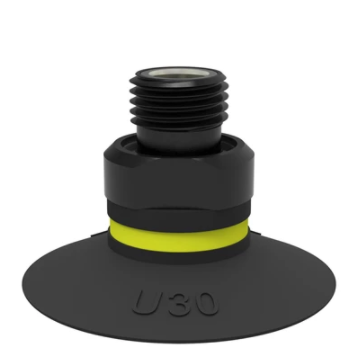 0101407派亚博吸盘Suction cup U30 Nitrile-PVC,G1/8寸 male,with mesh filter适用于搬运带平整或浅凹表面的工件-派亚博吸盘派亚博真空发生器piab吸盘