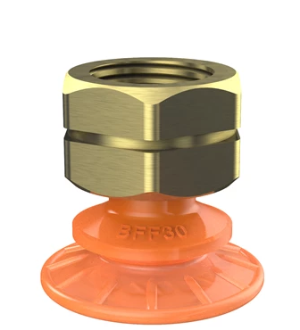 0206915派亚博吸盘Suction cup BFF30P Polyurethane 55/60, 3/8寸NPT femaleBFF-P吸盘专为油质、非平整/略带弧形表面或要求缓冲杆的应用而设计,如卸垛应用。平坦的内撑板确保在任何方向都可稳定移动-piab吸盘派亚博真空发生器真空搬运系统真空抓取系统