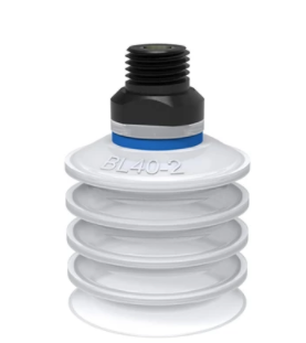 9909673派亚博 Suction cup BL40-2 Silicone FCM, 1/4寸NPT male, with mesh filter-派亚博吸盘派亚博多层波纹吸盘