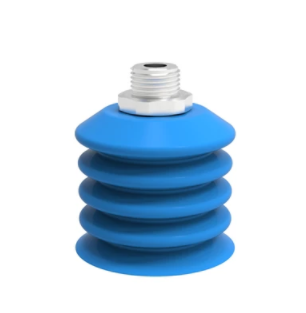 0207112派亚博吸盘B-BL60-2,硅橡胶,3/8寸NPT不锈钢外螺纹接头,可检出型,食品直接接触材料-派亚博吸盘派亚博多层波纹吸盘