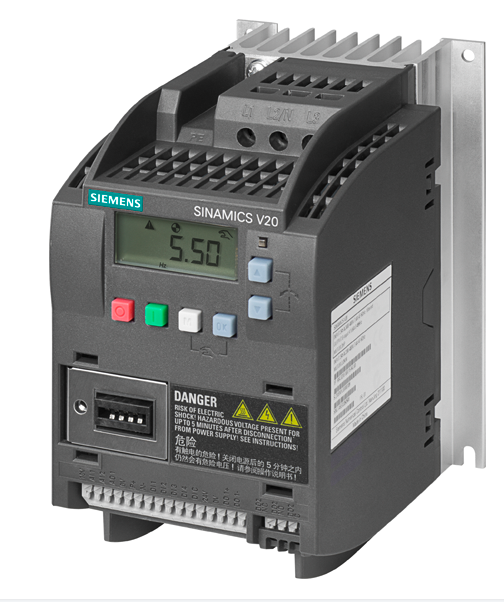 6SL3210-5BE17-5UV0�����ӱ�Ƶ��SINAMICS V20 380-480V 3AC -15/+10 % 47-63Hz��ƹ���0.75kW��60��150%����δ����I/O��4DI��2DO��2AI��1��ģ������ֳ����ߣ�USS/MODBUS RTU��װ�л���������屣����IP20/UL���ųߴ磺A90x150x146����x��x�-������PLC�����ӱ�Ƶ�������ӵ��