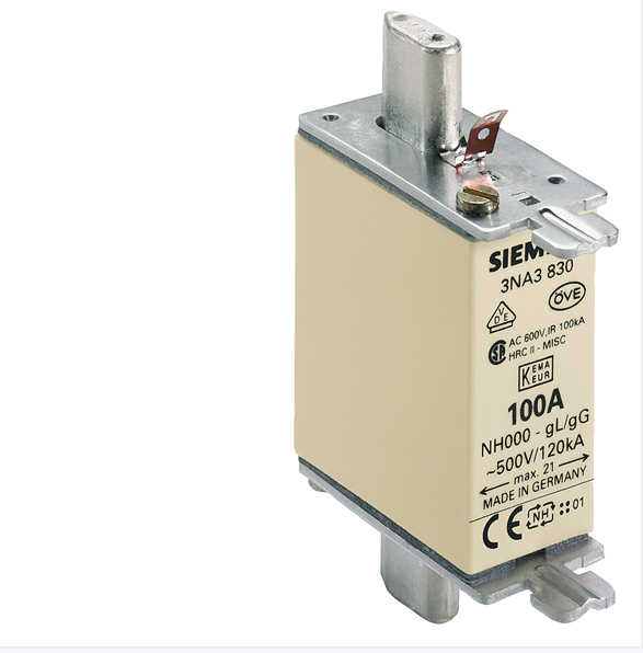 3NA3830�����ӱ�Ƶ��NH�۶�Ƭ��NH000�����룺100A��gG��Un AC��500V��Un ֱ����250V��ǰ�˱�ʾ�������������ն�-������PLC�����ӵ��