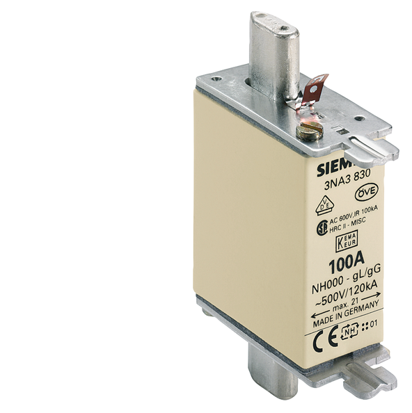 3NA3830�����ӱ�Ƶ��NH�۶�Ƭ��NH000�����룺100A��gG��UnAC��500V��Unֱ����250V��ǰ�˱�ʾ�������������ն�-������PLC�����ӵ��