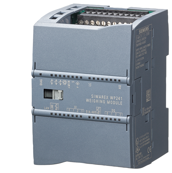 7MH4960-4AA01������PLC SIWAREX WP241����Ƥ������ϵͳ��1��ͨ�����������ӳ��ش�����/DMS-ȫ��(1-4mV/V)����SIMATICS7-1200����������RS485����̫���ӿڣ�����I/O4DI/4DO��1AO(0/4...20mA)-�����ӱ�Ƶ�������ӵ��