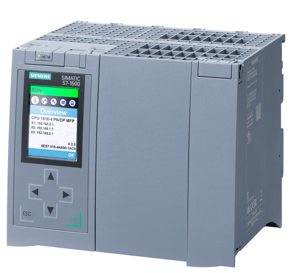 6ES7518-4AX00-1AC0������PLC SIMATIC S7-1500��CPU Bundle��ɲ��֣�CPU 1518-4PN/DP MFP(6ES7518-4AX00-1AB0)������C/C++����ʱ��OPC UA����ϵͳ����֤���ڴ�6MByte�����ڳ����60MByte��������-�����ӱ�Ƶ�������ӵ��